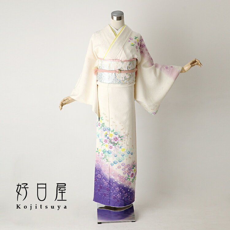 訪問着 レンタル 結婚式 入学式 七五三 正絹 h-084