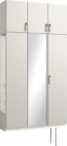 ハピアプレミア 玄関収納 開き戸ユニット レザー調 ハンドルあり 2300高/1200mm幅 リアーピホワイト 大建工業の建具