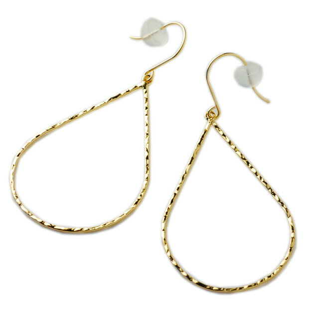 (RERALUy)ドロップ ピアス レディース アクセサリー K18 ゴールド 18金 ペアシェイプライン ゴールドピアス フックピアス イエローゴールド 雫 rer9034 クリスマス プレゼント 女性 男性