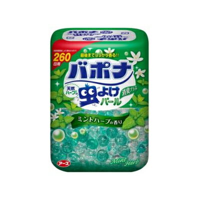 【送料無料】アース製薬 バポナ 天然ハーブの虫よけパール 260日用 ミントハーブ 380g ×24点セット 消臭プラス ( 4901080278517 )