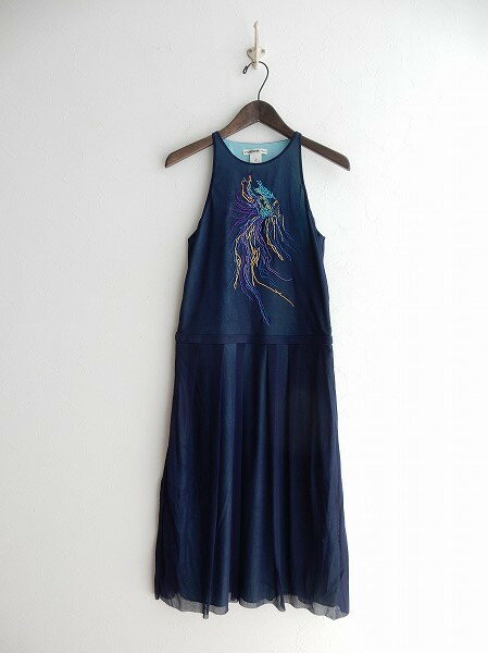ヴィヴィアンタム VIVIENNE TAM 刺繍入りノースリワンピース 0【中古】【70I71】