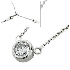 鑑定書付きネックレス ダイヤモンド 0.25ct E VS2 EXCELLENT 丸アズキ プラチナ Pt900/Pt850