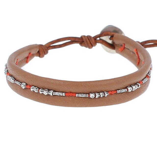 チャンルー CHAN LUU BSM-1656 STP BED/BRW ビーズレザーミックス ビーズ&レザー メンズ 1連ラップ ブレスレット ラップブレス レディース メンズ 天然石 レザー ブランド シングル ストーン 正規品 プレゼント クリスマス