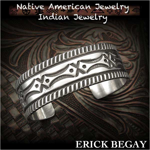 新品 エリックビゲィ/Erick Begay バングル ブレスレットインディアンジュエリー シルバー925 ナバホ族 ユニセックスErick Begay cuff Native American Indian Jewelry Sterling Silver 925(ID na3193r73)