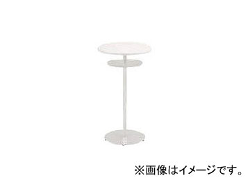 イトーキ ハイテーブル(円型)棚付 600×1000 TRA-060HCT-W9W9(7730675)