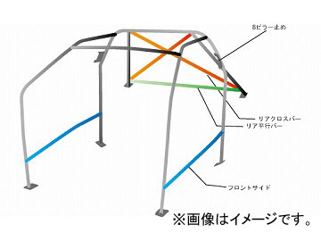 オクヤマ ロールバー 839 610 1 アルミ ダッシュボード貫通 11P No.14 2名 スズキ ジムニー JB23W 3ドア ノーマルルーフ