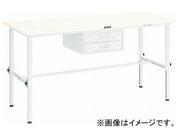 トラスコ中山 RAEM型高さ調節作業台 900×600 2段引出付 GN色 RAEM-0960F2(7758316)