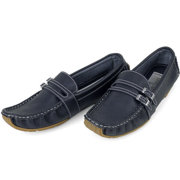 No.6084 バスクラフト ベルト付 ドライビングシューズ 33.ネイビーブルー(レディース 女性用 柔らかい モカシン 痛くない 歩きやすい 定番 通勤 カジュアル シューズ ドライブ ドライビング 通販 楽天 靴)