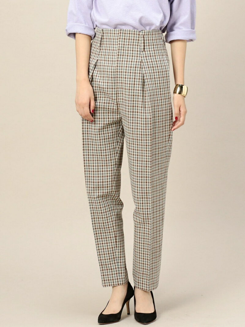 【SALE/30%OFF】BY ガンクラブチェックハイウエストテーパードパンツ ビューティ&ユース ユナイテッドアローズ パンツ/ジーンズ【RBA_S】【RBA_E】【送料無料】