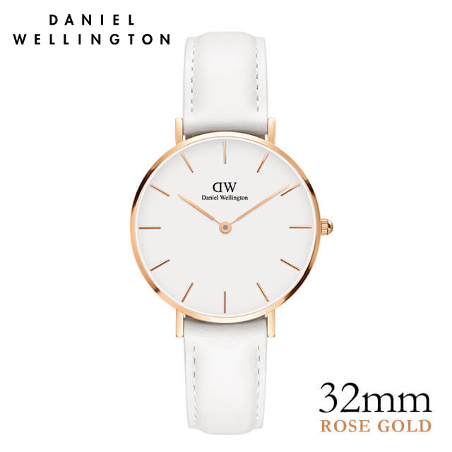 ダニエルウェリントン 32mm 白 Daniel Wellington クラシック ペティット ボンダイ ローズゴールド 腕時計 レディース ★ポイント10倍