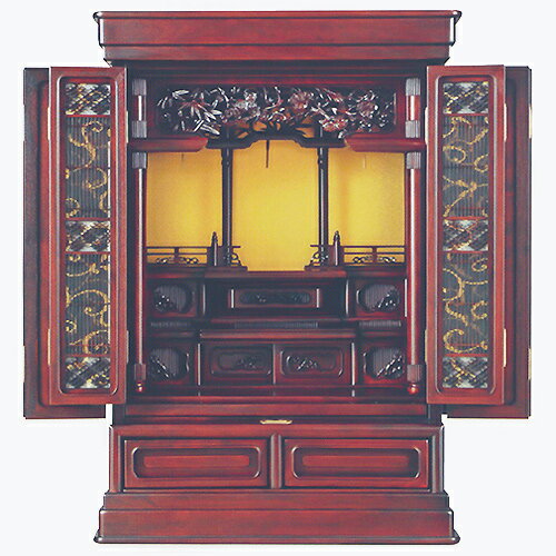 仏壇 上置型金仏壇 元光 28-18 高855×巾600×奥行480×須弥壇上320mm