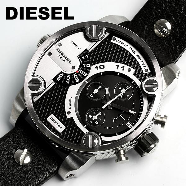 【楽天市場】ディーゼル DIESEL ディーゼル 腕時計 DZ7256 デュアルタイム メンズ腕時計 クロノグラフ 革ベルト ディーゼル