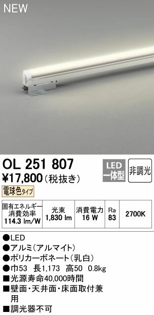 オーデリック ベースライト 【OL 251 807】【OL251807】 【RCP】【沖縄・北海道・離島は送料別途必要です】【セルフリノベーション】