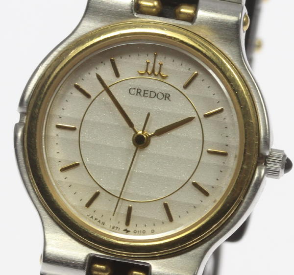 【SEIKO】セイコー クレドール 1271-0050 YG/SS クォーツ レディース♪【中古】