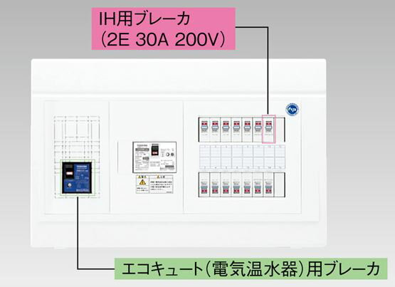 『カード対応OK!』●β東芝 電設資材【TFNPB3E7-182TL2B】扉なし・機能付 エコキュート(電気温水器)+IH用(主幹75A)