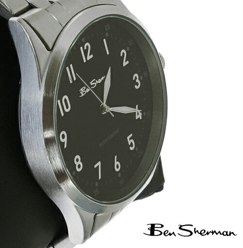OFFセール ベンシャーマン Ben Sherman ブラック フェイス 腕時計 メンズ プレゼント ギフト