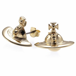 ヴィヴィアンウエストウッド Vivienne Westwood 724499B 2 ピアス SOLID ORB EARRINGS YELLOW GOLD ゴールド 【c】【新品・未使用・正規品】