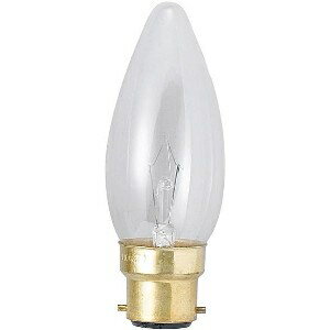 アサヒ 【ケース販売特価 25個セット】 海外球シャンデリア C32 110V10W 全光束:60lm 口金:B22D クリヤー C32 B22D 110V-10W(C)_set