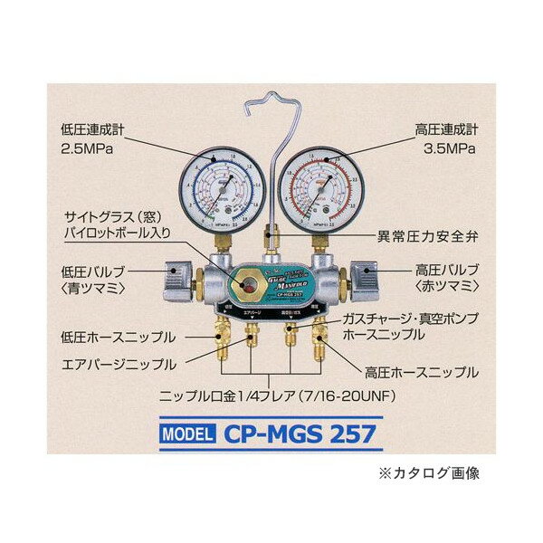 デンゲン マニホールドゲージ CP-MGS257