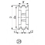 【送料無料】【代引不可】 EVN ブッシングプーリー SPB 200mm 溝数8 SPB200-8 (514-4396) 《プーリー》