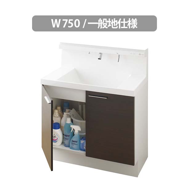 LIXIL/INAX 洗面化粧台 L.C.【エルシィ】 化粧台本体 間口750mm 扉タイプ シングルレバーシャワー水栓 LCYN-755SY-A 一般地仕様