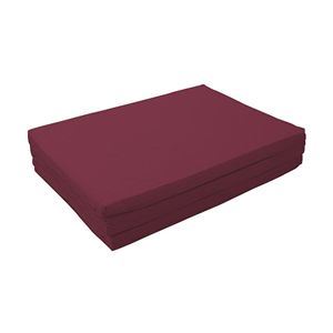 レビュー投稿で次回使える2000円クーポン全員にプレゼント 直送 マットレス ワインレッド ダブル 厚さ6cm 新20色 厚さが選べるバランス三つ折りマットレス【代引不可】 生活用品・インテリア・雑貨 寝具 マットレス