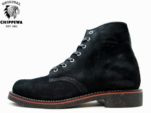 CHIPPEWA / チペワ 6SERVICE BOOTS / 6 インチ サービスブーツ 1901M28 BLACK SUEDE / ブラックスエード PLAIN TOE / プレーントゥ MADE IN USA /アメリカ製