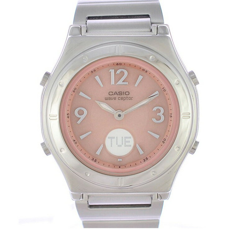 カシオ レディース腕時計 WAVE CEPTOR LWA-M141D-4AJF CASIO 文字盤ピンク ソーラー電波 SS 【新品】