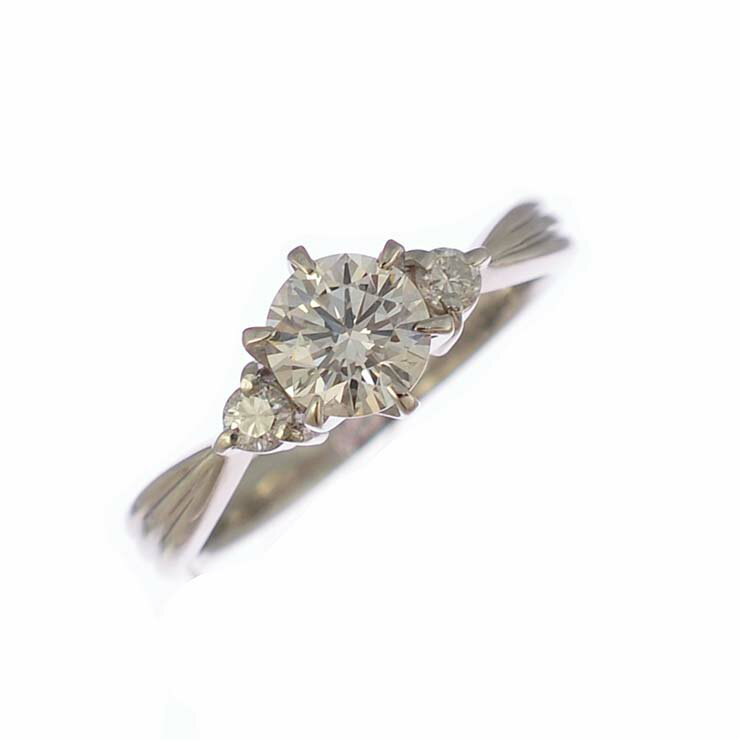 リング プラチナ900 ダイヤモンド ラウンド Pt900 指輪 サイズ:9号 ジュエリー レディース 【中古】【送料無料】【美品】