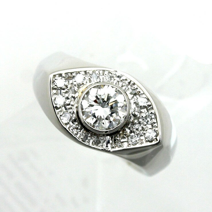リング プラチナ900 ダイヤモンド Pt900 指輪 ラウンドブリリアンカット サイズ:12号【中古】【送料無料】