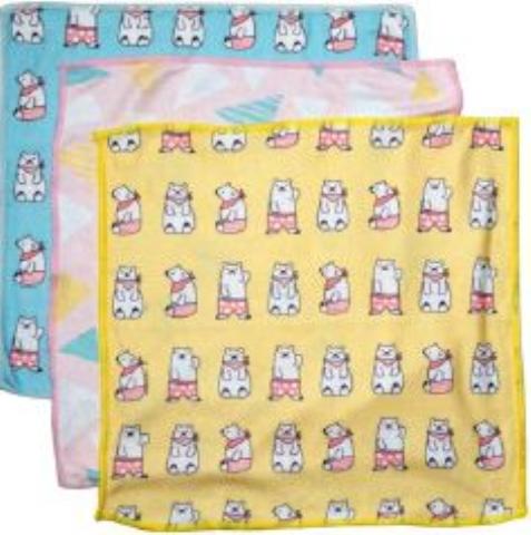【送料無料】リビング アニマルキッチンダスター30×30cm 3P シロクマ 〔まとめ買い60個セット〕【代引不可】