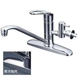 【3年保証付】*KVK*KM5091TTU/KM5091ZTTU 水栓金具 流し台用シングルレバー式混合栓