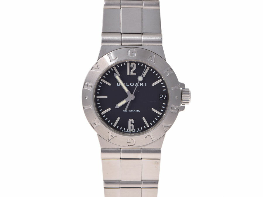 ブルガリ・BVLGARI ディアゴノ LCV29S SS 黒文字盤【中古】◇