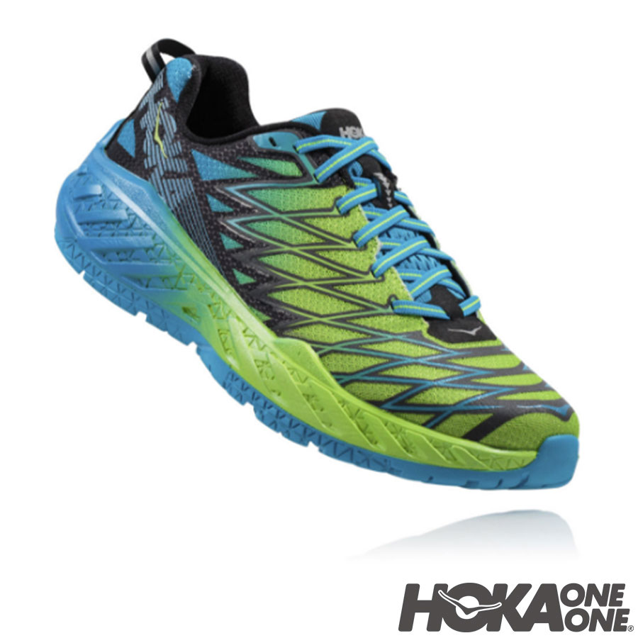 【海外在庫商品】HOKA ONE ONE(ホカ オネオネ) CLAYTON 2(クライトン2) BRIGHT GREEN / BLACK / BLUE ランニング/トレイルシューズ【返品交換不可】