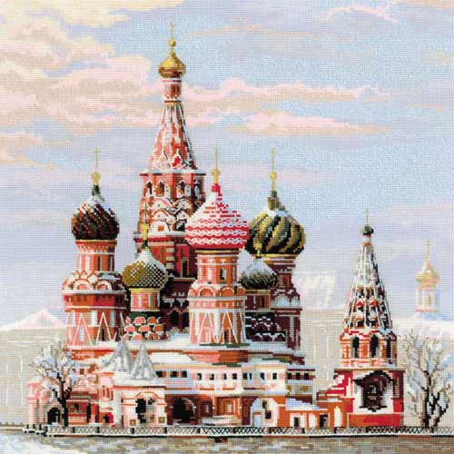 風景のクロスステッチ 刺繍キット RIOLIS モスクワ聖ワシリイ大聖堂 Moscow St Basil's Cathedral