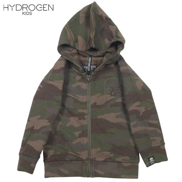 【送料無料】 ハイドロゲン(HYDROGEN) ジュニア(キッズ) スカル ラグラン ジップアップ パーカー 156002 397 【楽ギフ_包装】【smtb-TK】 DB14A