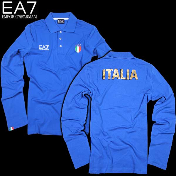 【送料無料】 エンポリオアルマーニ(EMPORIO-ARMANI) EA7 メンズ 長袖ポロシャツ イタリアチーム 273223 CC914 12633 【楽ギフ_包装】【smtb-TK】 15S
