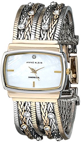 アンクライン ブレスレット アクセサリー Anne Klein Women's 109271MPTT Swarovski Crystal Accented Two-Tone Multi-Chain Bracelet Watch