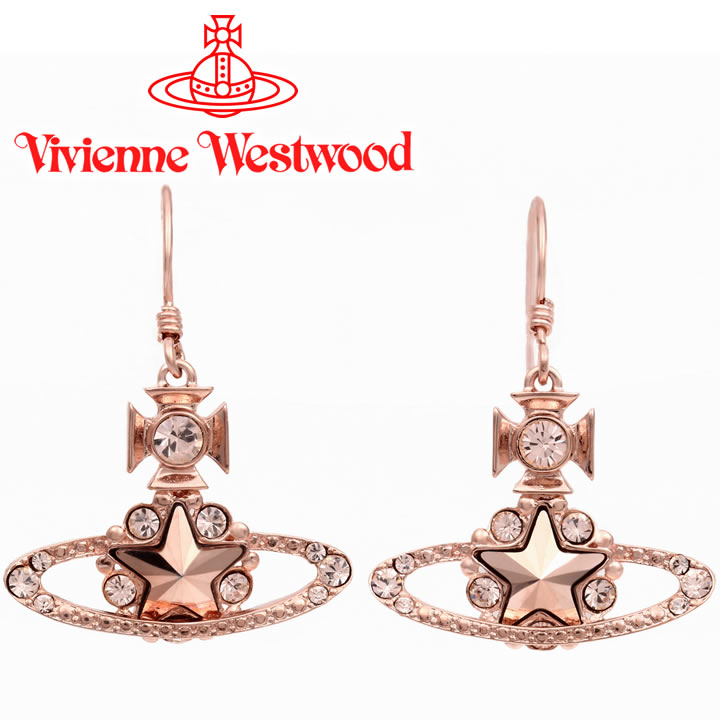 ヴィヴィアンウエストウッド ピアス Vivienne Westwood ヴィヴィアン アストリッドドロップピアス ピンクゴールド【お取り寄せ】