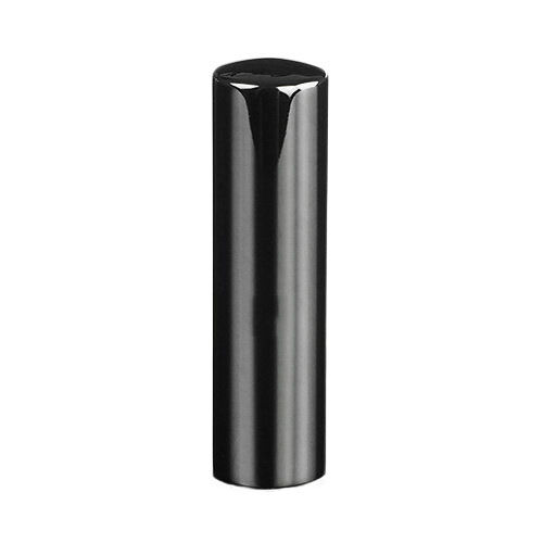 ブラックチタン ミラーブラック印鑑/個人銀行印/アタリ無し/16.5mm/ケース別売