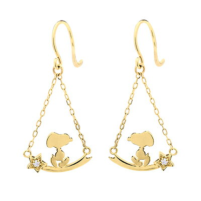 SNOOPY Star★d'or Wishing Star シューティングスター&スヌーピー ピアス SHEILA プロデュース 【誕生日プレゼント】【楽ギフ_包装選択】プレゼント ギフト ラッピング おすすめ 女性 レディースジュエリー クリスマス
