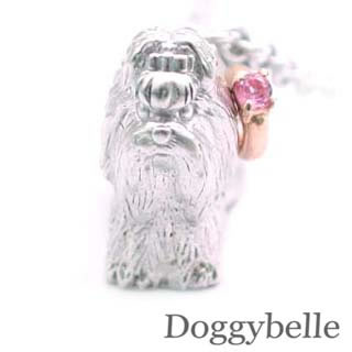( 10月誕生石 ) プラチナ K10ピンクトルマリンネックレス(シーズー) 犬 【楽ギフ_包装】