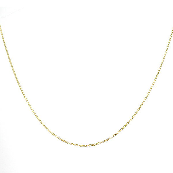 ネックレス 18金 K18 18k カット小豆 アズキ 線径0.30mm 幅1.1mm チェーン 地金 イエローゴールド 全長40cm