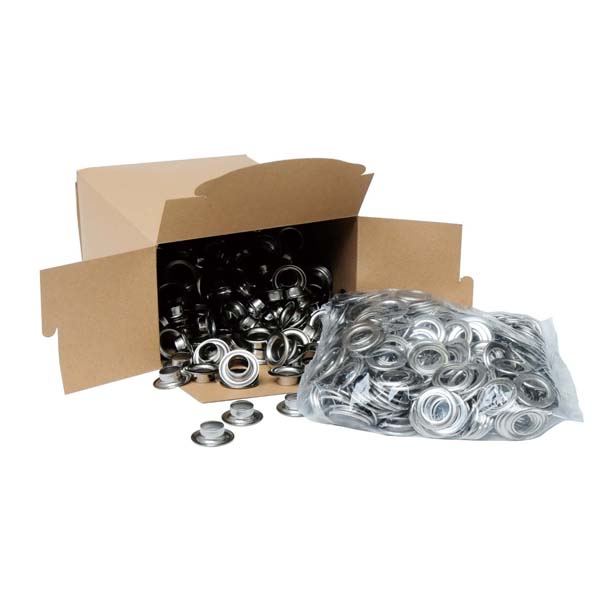 【エントリーでポイント5倍】【送料無料】イチネンミツトモ 両面ハトメ 12mm #28 ステンレス製 1,000組ポリ入り 51497