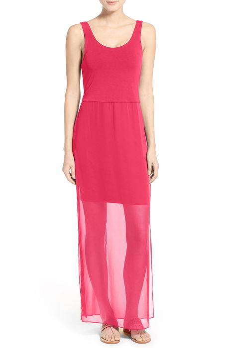 シフォン オーバーレイ タンクトップ ドレス ワンピース chiffon overlay tank dress レディースファッション