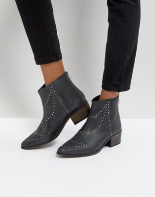 depp leather レザー studded スタッズ western ウェスタン boot ブーツ レディース靴 靴