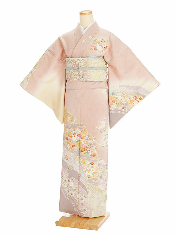 〔訪問着 レンタル 結婚式〕〔貸衣装〕付下げ 訪問着 レンタル t302 ピンクぼかし花柄〔お宮参り〕お茶会|入学式|結婚式|七五三|お茶会【訪問着セット】【往復送料無料】【女性和服】〔ママ 母 大人〕fy16REN07(10P03Dec16)