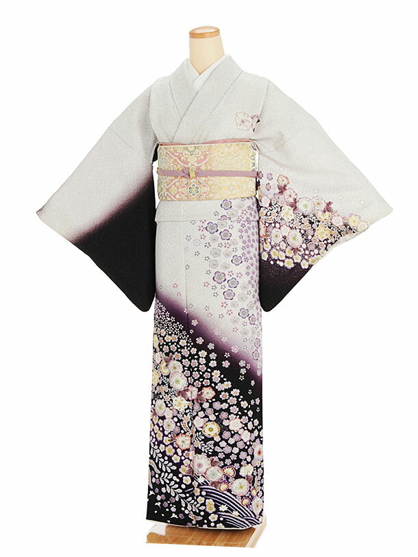 〔訪問着 レンタル〕正絹 訪問着 レンタル t344紫黒辻が花〔お宮参り〕〔貸衣装〕〔お茶会〕《新品足袋プレゼント》〔入学式〕〔訪問着 セット〕〔式典〕〔結婚式〕〔七五三〕〔お茶会〕【訪問着】【往復送料無料】【女性和服】〔ママ 母 大人〕【貸衣装】