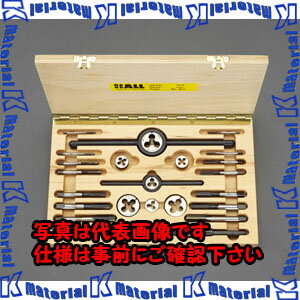 【P】【代引不可】ESCO(エスコ) M 3-M12 タップダイスセット(ISO細目・HSS) EA829WV
