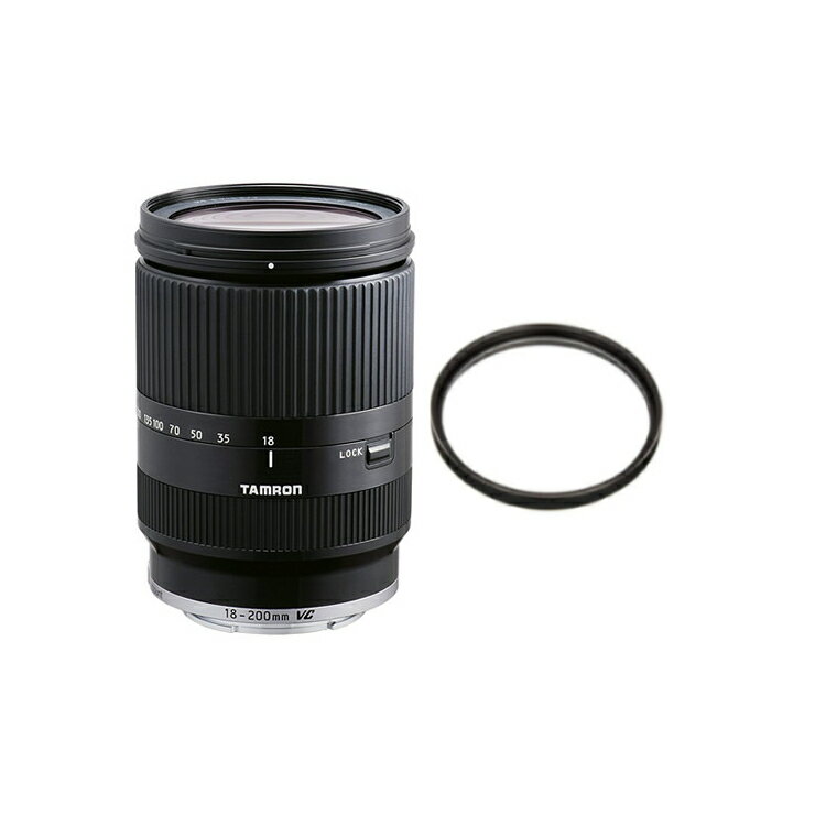 【レンズ保護フィルター付】 タムロン 高倍率ズームレンズ 18-200mm F/3.5-6.3 Di III VC キヤノンEOS-M用 ブラック (Model B011EM) 【快適家電デジタルライフ】